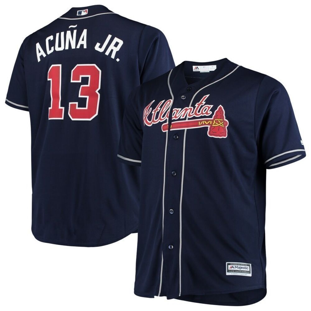 MBL Ronald Acuna Jr. Atlanta Big & Tall Alt Cool Player Jersey Navy XL Tall NWT